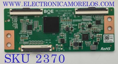 T-CON PARA TV VIZIO / NUMERO DE PARTE TCON_001_F_43_A / BOE_CC430LV2D_43001 / KSD0621101205751 / PANEL BOEI430WU1 / MODELO D43F-J04 LBVTC9